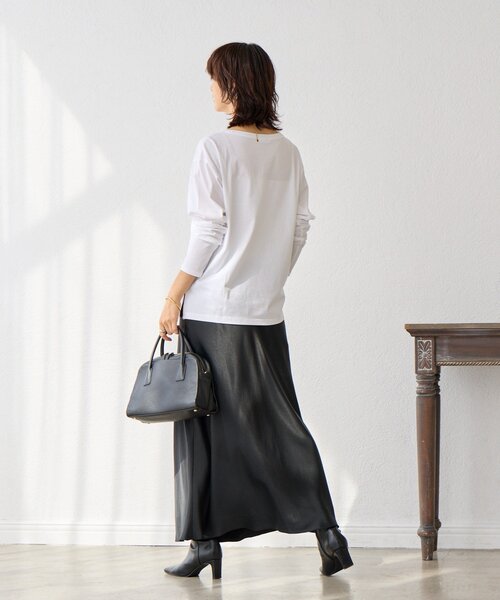 RIVE DROITE（リヴドロワ）の「【インナーとしても◎】PHOTO long Tee（Tシャツ/カットソー・レディース・ホワイト/グレー・FREE）」の20枚目の写真