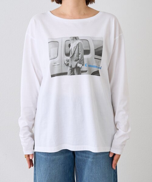 RIVE DROITE（リヴドロワ）の「【インナーとしても◎】PHOTO long Tee（Tシャツ/カットソー・レディース・ホワイト/グレー・FREE）」の13枚目の写真