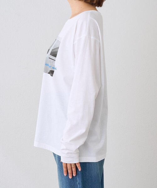RIVE DROITE（リヴドロワ）の「【インナーとしても◎】PHOTO long Tee（Tシャツ/カットソー・レディース・ホワイト/グレー・FREE）」の12枚目の写真