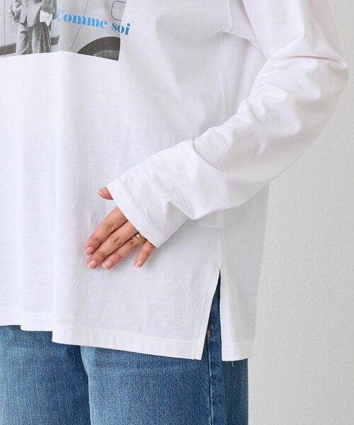 RIVE DROITE（リヴドロワ）の「【インナーとしても◎】PHOTO long Tee（Tシャツ/カットソー・レディース・ホワイト/グレー・FREE）」の9枚目の写真