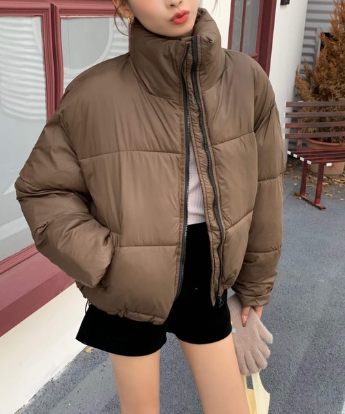セール】ダブルジップボリュームエコダウンジャケット（ダウン