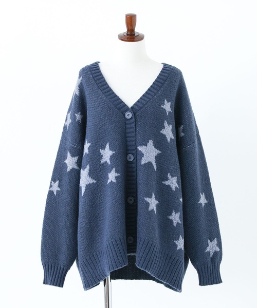 n'OrLABEL（ノアールレーベル）の「『星柄ニットカーディガン』（カーディガン/ボレロ・レディース・ブラック/ネイビー・FREE）」の20枚目の写真