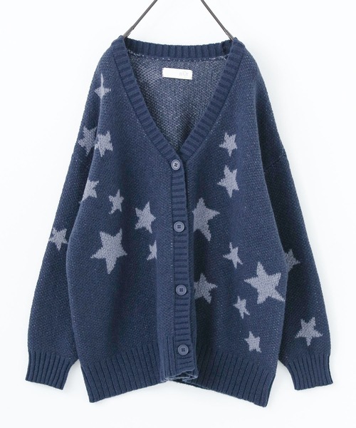 n'OrLABEL（ノアールレーベル）の「『星柄ニットカーディガン』（カーディガン/ボレロ・レディース・ブラック/ネイビー・FREE）」の19枚目の写真
