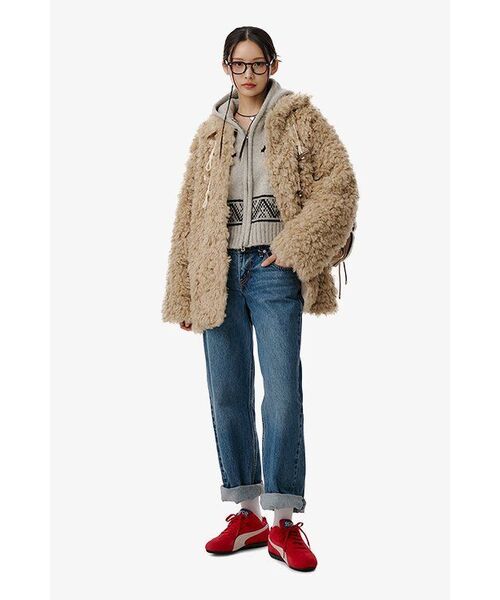 RONRON(ロンロン)の「ALPACA JACQUARD HOOD ZIP-UP KNIT GREY(ニット/セーター・レディース・その他・FREE)」の7枚目の写真