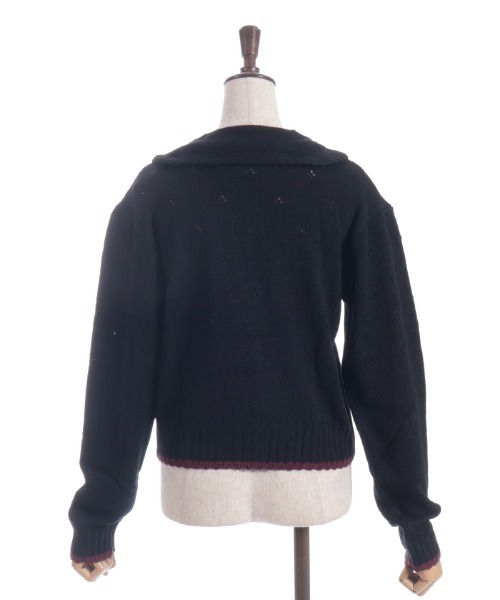 axes femme（アクシーズファム）の「フラワーリボン刺繍ニットカーディガン（カーディガン/ボレロ・レディース・ブラック/キナリ・FREE）」の13枚目の写真