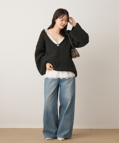 plage(プラージュ)の「ENRICA / エンリカ NEW PIN プルオーバー(ニット/セーター・レディース・スミクロ・FREE)」の2枚目の写真