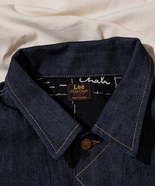 Lee（リー）の「Lee × Chah Chah × FREAK'S STORE/リー×チャーチャー×フリークスストア 別注 Lee × Chah Chah DENIM RIDERS JACKET/リー チャーチャー デニム ライダース ジャケット（ブルゾン・メンズ・インディゴブルー・MEDIUM/LARGE）」の3枚目の写真