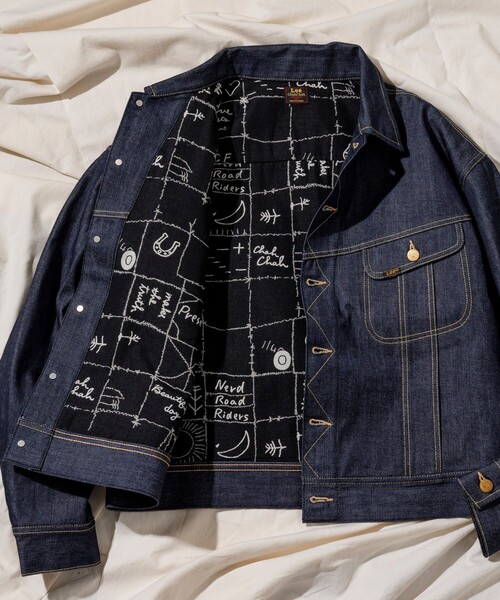 Lee（リー）の「Lee × Chah Chah × FREAK'S STORE/リー×チャーチャー×フリークスストア 別注 Lee × Chah Chah DENIM RIDERS JACKET/リー チャーチャー デニム ライダース ジャケット（ブルゾン・メンズ・インディゴブルー・MEDIUM/LARGE）」の4枚目の写真