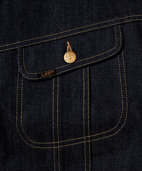 Lee（リー）の「Lee × Chah Chah × FREAK'S STORE/リー×チャーチャー×フリークスストア 別注 Lee × Chah Chah DENIM RIDERS JACKET/リー チャーチャー デニム ライダース ジャケット（ブルゾン・メンズ・インディゴブルー・MEDIUM/LARGE）」の6枚目の写真