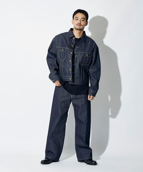 Lee（リー）の「Lee × Chah Chah × FREAK'S STORE/リー×チャーチャー×フリークスストア 別注 Lee × Chah Chah DENIM RIDERS JACKET/リー チャーチャー デニム ライダース ジャケット（ブルゾン・メンズ・インディゴブルー・MEDIUM/LARGE）」の16枚目の写真