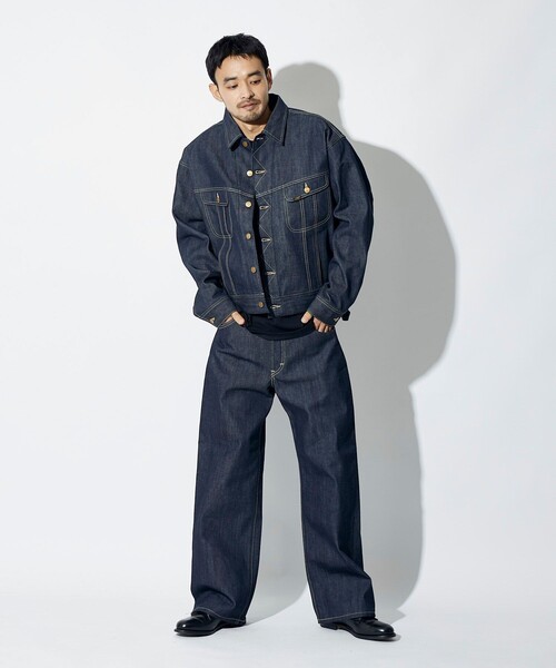 Lee（リー）の「Lee × Chah Chah × FREAK'S STORE/リー×チャーチャー×フリークスストア 別注 Lee × Chah Chah DENIM RIDERS JACKET/リー チャーチャー デニム ライダース ジャケット（ブルゾン・メンズ・インディゴブルー・MEDIUM/LARGE）」の17枚目の写真