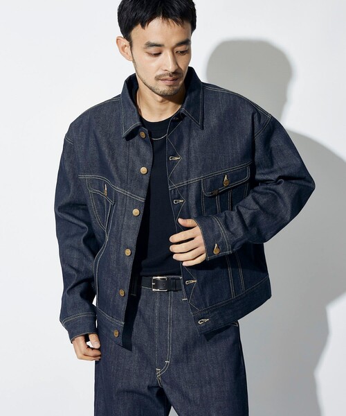 Lee（リー）の「Lee × Chah Chah × FREAK'S STORE/リー×チャーチャー×フリークスストア 別注 Lee × Chah Chah DENIM RIDERS JACKET/リー チャーチャー デニム ライダース ジャケット（ブルゾン・メンズ・インディゴブルー・MEDIUM/LARGE）」の20枚目の写真