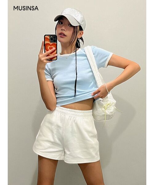 MUSINSA STANDARD WOMAN（ムシンサスタンダードウーマン）の「ウィメンズダブルニットスウェットショーツ[ホワイト]（その他パンツ・レディース・その他・SMALL/MEDIUM/X-SMALL/LARGE）」の10枚目の写真