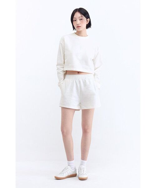 MUSINSA STANDARD WOMAN（ムシンサスタンダードウーマン）の「ウィメンズダブルニットスウェットショーツ[ホワイト]（その他パンツ・レディース・その他・SMALL/MEDIUM/X-SMALL/LARGE）」の12枚目の写真