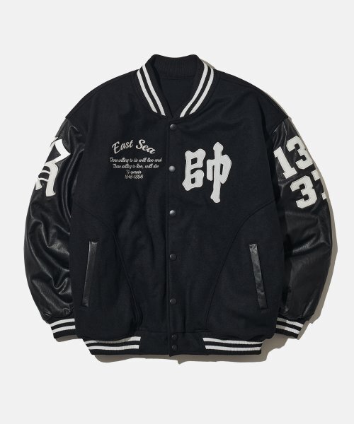 TAKEASY(テイクイージー)の「ウールバシティジャケット(ブラック)(スタジャン・メンズ・その他・SMALL/MEDIUM/LARGE)」の1枚目の写真