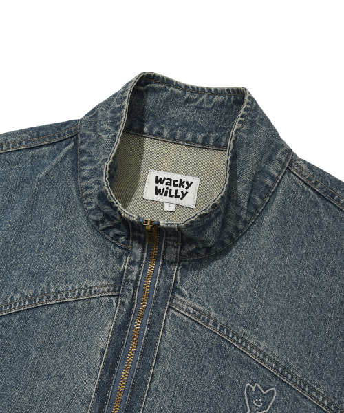 Wacky WiLLy(ワッキーウィリー)の「デニムハイネックフルジップブルー(デニムジャケット・レディース・その他・MEDIUM/LARGE/X-LARGE)」の4枚目の写真