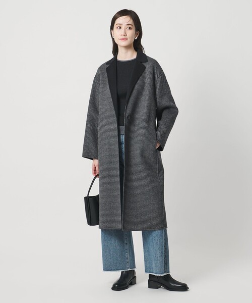 UNITED ARROWS リバー テーラード コート 36 ブラック リバー テーラード ジャケット コート（UNITED ARROWS）｜ルミネの