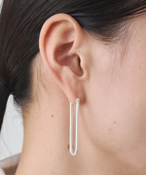 LOUNGEDRESS（ラウンジドレス）の「【GALENA/ガレナ】オーバルフープピアス（ピアス（両耳用）・レディース・シルバー/ゴールド・FREE）」の4枚目の写真