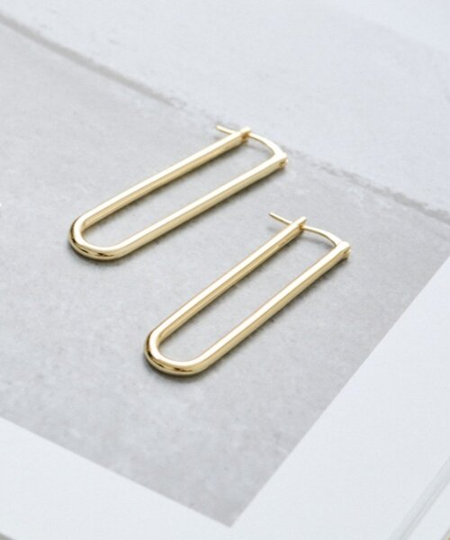LOUNGEDRESS（ラウンジドレス）の「【GALENA/ガレナ】オーバルフープピアス（ピアス（両耳用）・レディース・シルバー/ゴールド・FREE）」の5枚目の写真