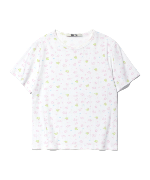 YOUHEE(ユヒ)の「SHEEP PATTERN T-SHIRTS WHITE(Tシャツ/カットソー・レディース・その他・FREE)」の2枚目の写真