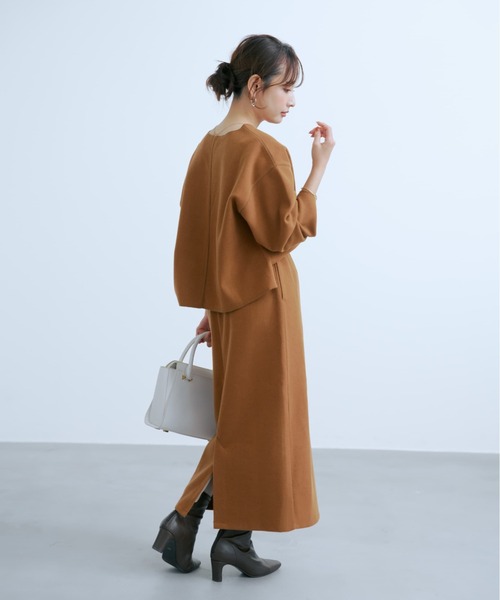 COHINA(コヒナ)の「ウールライクジャージースカート 【低身長・小柄女性】(スカート・レディース・グレー/ネイビー/ブラウン・XS-Short/S-Short/XS-Regular/S-Regular)」の20枚目の写真