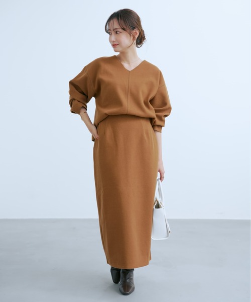 COHINA(コヒナ)の「ウールライクジャージースカート 【低身長・小柄女性】(スカート・レディース・グレー/ネイビー/ブラウン・XS-Short/S-Short/XS-Regular/S-Regular)」の19枚目の写真