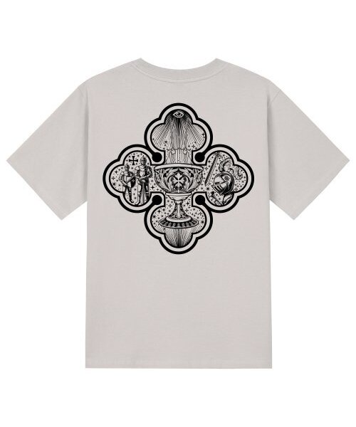 KAN6312(カン6312)の「KTC0129 センバイ 半袖Tシャツ - ベージュ(Tシャツ/カットソー・メンズ・その他・LARGE/MEDIUM/SMALL/X-LARGE)」の1枚目の写真