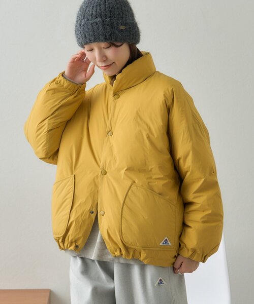 GEVACO（ゲバコ）の「【GEVACO】ノンステッチミドル中綿ジャケット（ダウンジャケット/コート・レディース・ベージュ/イエロー/ブラック・SMALL/MEDIUM/LARGE）」の3枚目の写真