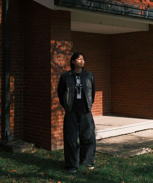NOT4NERD(ノットフォーナード)の「Camo Patch Work Layered Denim Pants - Black(デニムパンツ・レディース・その他・LARGE/X-LARGE)」の4枚目の写真