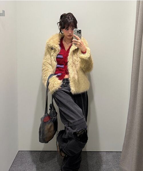NOT4NERD(ノットフォーナード)の「Camo Patch Work Layered Denim Pants - Black(デニムパンツ・レディース・その他・LARGE/X-LARGE)」の7枚目の写真
