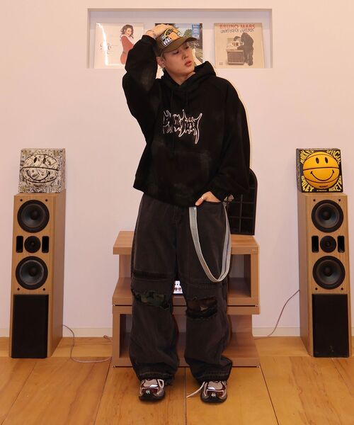 NOT4NERD(ノットフォーナード)の「Camo Patch Work Layered Denim Pants - Black(デニムパンツ・レディース・その他・LARGE/X-LARGE)」の11枚目の写真