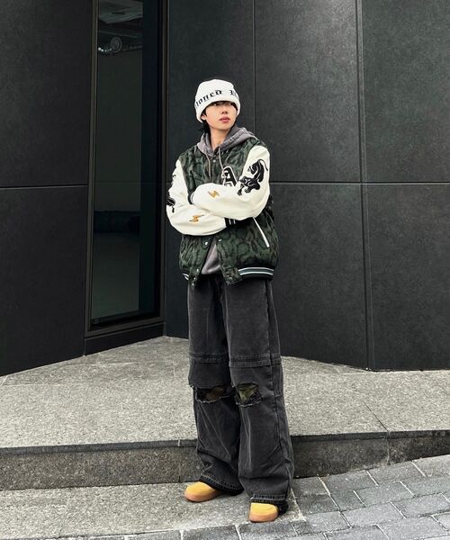 NOT4NERD(ノットフォーナード)の「Camo Patch Work Layered Denim Pants - Black(デニムパンツ・レディース・その他・LARGE/X-LARGE)」の12枚目の写真