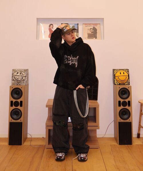NOT4NERD(ノットフォーナード)の「Camo Patch Work Layered Denim Pants - Black(デニムパンツ・レディース・その他・LARGE/X-LARGE)」の14枚目の写真