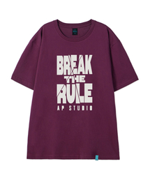 [ブレーキザルール]コットンルージュフィット半袖Tシャツ_プラムパープル