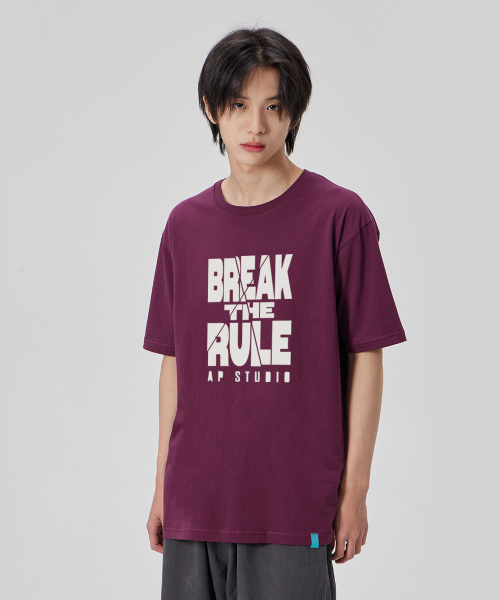 ASTRAL PROJECTION（アストラルプロジェクション）の「[ブレーキザルール]コットンルージュフィット半袖Tシャツ_プラムパープル（Tシャツ/カットソー・メンズ・その他・MEDIUM/LARGE/X-LARGE/XX-LARGE）」の2枚目の写真