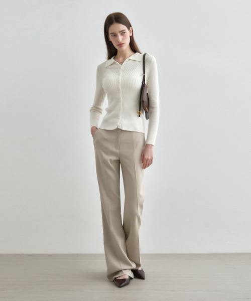 MONGDOL(モンドル)の「セミブーツカットスラックス ベージュ MDPT021BEIGE(スラックス・レディース・その他・SMALL/MEDIUM/LARGE)」の3枚目の写真