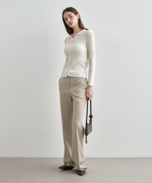 MONGDOL(モンドル)の「セミブーツカットスラックス ベージュ MDPT021BEIGE(スラックス・レディース・その他・SMALL/MEDIUM/LARGE)」の6枚目の写真