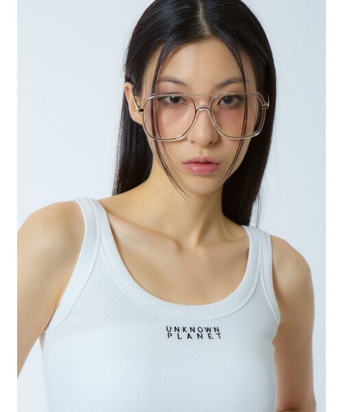 UNKNOWN PLANET(アンノウンプラネット)の「ロゴクロップトップホワイト(Tシャツ/カットソー・レディース・その他・FREE)」の2枚目の写真