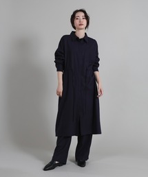 select MOCA Et | 【Et】Linen-blend Waist Drawstring Shirt Dress(シャツワンピース)