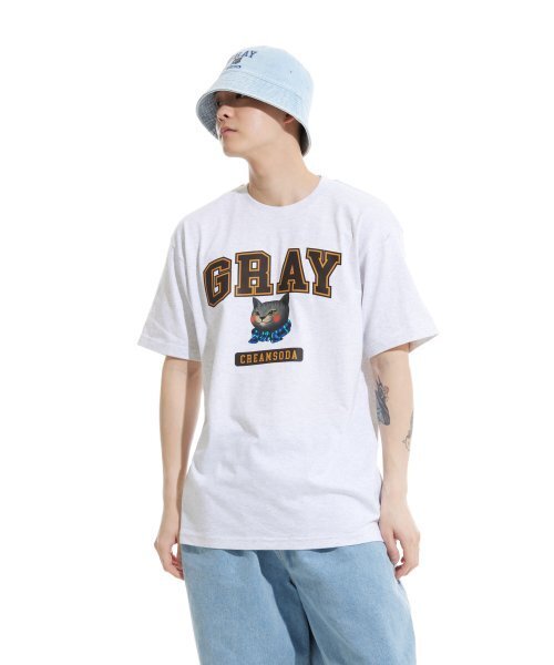 CREAM SODA LAB(クリームソーダラボ)の「グレー ロゴ 半袖Tシャツ ライトグレー ダークブラウン(Tシャツ/カットソー・メンズ・その他・LARGE/MEDIUM/X-LARGE/XX-LARGE)」の6枚目の写真