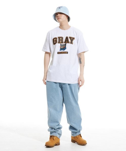 CREAM SODA LAB(クリームソーダラボ)の「グレー ロゴ 半袖Tシャツ ライトグレー ダークブラウン(Tシャツ/カットソー・メンズ・その他・LARGE/MEDIUM/X-LARGE/XX-LARGE)」の8枚目の写真