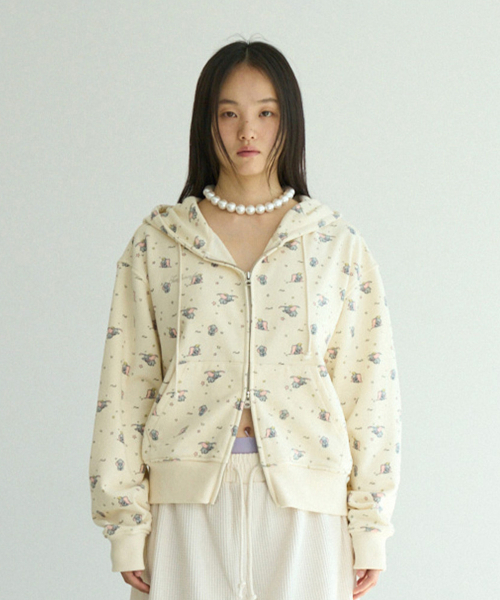 Dumbo_Ribbon Hooded Zip (Butter)