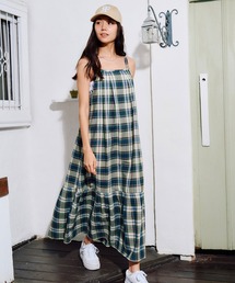RIKKA FEMME/リッカファム ワンピース マドラスチェック ロング丈 RF6S-1403