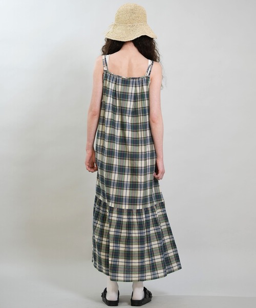 RIKKA FEMME（リッカファム）の「RIKKA FEMME/リッカファム ワンピース マドラスチェック ロング丈 RF6S-1403（ワンピース・レディース・グリーン/ブラック・FREE）」の10枚目の写真