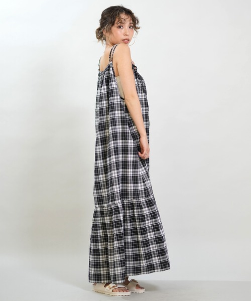 RIKKA FEMME（リッカファム）の「RIKKA FEMME/リッカファム ワンピース マドラスチェック ロング丈 RF6S-1403（ワンピース・レディース・グリーン/ブラック・FREE）」の8枚目の写真