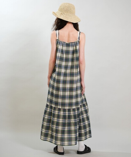 RIKKA FEMME（リッカファム）の「RIKKA FEMME/リッカファム ワンピース マドラスチェック ロング丈 RF6S-1403（ワンピース・レディース・グリーン/ブラック・FREE）」の13枚目の写真
