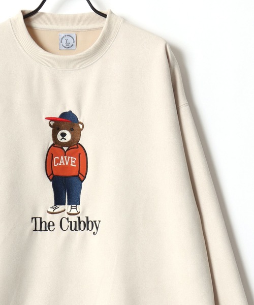 Lazar(ラザル)の「Bear Embroidery Faux Suede Sweat/オーバーサイズ フェイクスウェード クマ刺繍 スウェット トレーナー/レディース メンズ(スウェット・レディース・サックスブルー/グレー系その他/ホワイト系その他/グレー/チャコールグレー/アイボリー・M/L)」の7枚目の写真