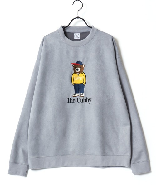 Lazar(ラザル)の「Bear Embroidery Faux Suede Sweat/オーバーサイズ フェイクスウェード クマ刺繍 スウェット トレーナー/レディース メンズ(スウェット・レディース・サックスブルー/グレー系その他/ホワイト系その他/グレー/チャコールグレー/アイボリー・M/L)」の16枚目の写真