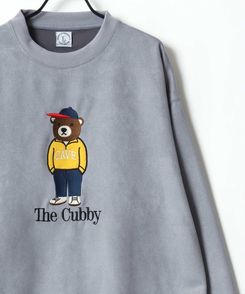 Lazar(ラザル)の「Bear Embroidery Faux Suede Sweat/オーバーサイズ フェイクスウェード クマ刺繍 スウェット トレーナー/レディース メンズ(スウェット・レディース・サックスブルー/グレー系その他/ホワイト系その他/グレー/チャコールグレー/アイボリー・M/L)」の10枚目の写真