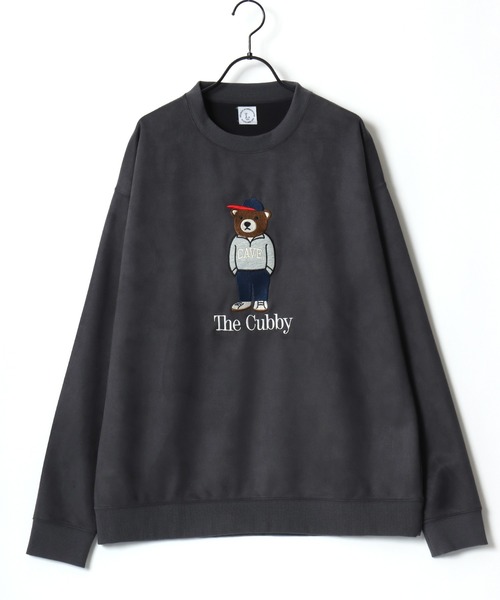 Lazar(ラザル)の「Bear Embroidery Faux Suede Sweat/オーバーサイズ フェイクスウェード クマ刺繍 スウェット トレーナー/レディース メンズ(スウェット・レディース・サックスブルー/グレー系その他/ホワイト系その他/グレー/チャコールグレー/アイボリー・M/L)」の15枚目の写真